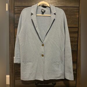 Lands End Soft Blue Blazer with Button Detail
